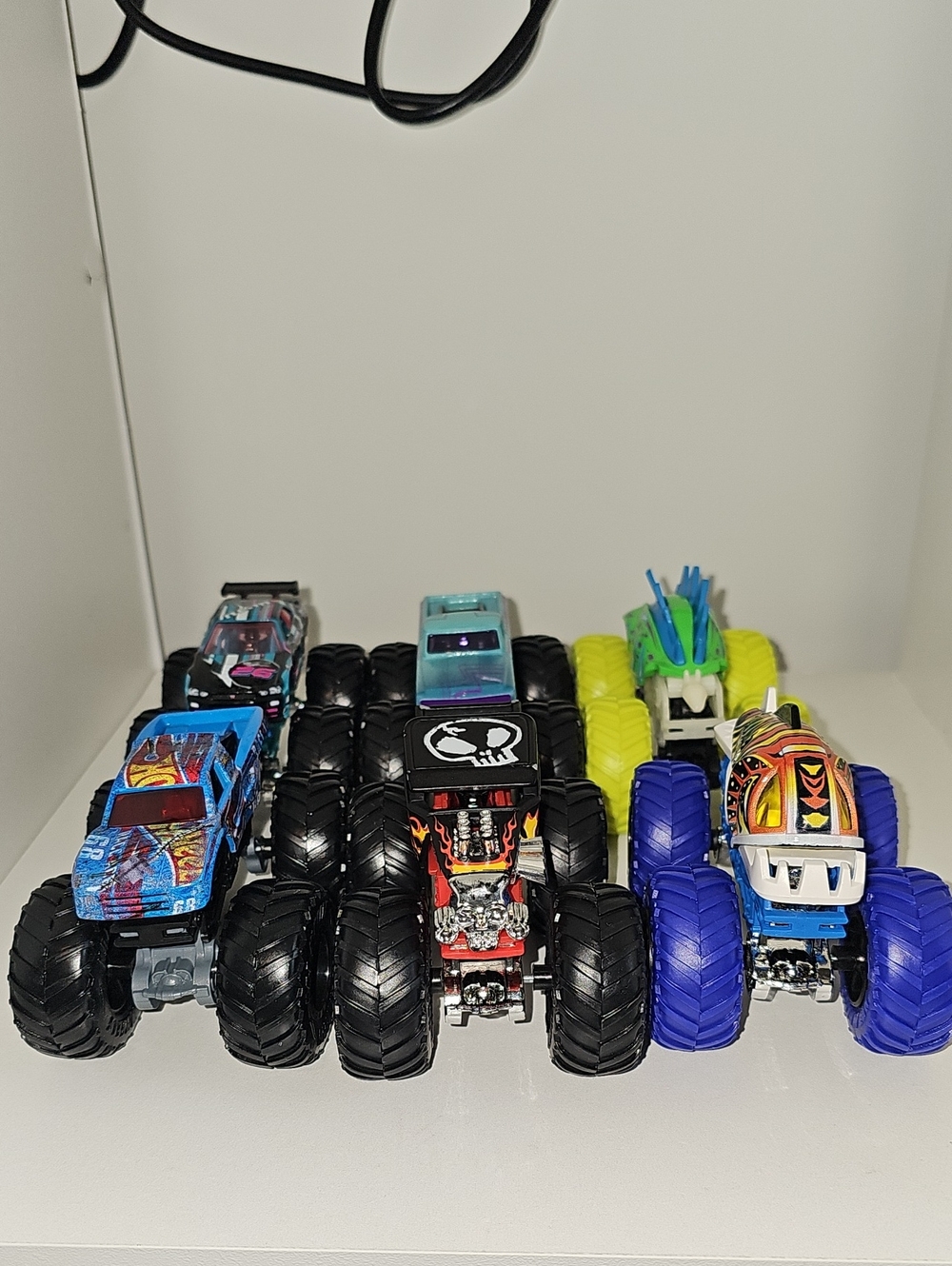 Die-Cast Monster Truck Toy Set - Blue, Black, Yellow, Purple